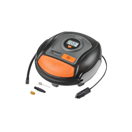 Compresor Osram TYREinflate 400, afisaj digital iluminat, cablu 3m retractabil, 3.5 minute de la 0 la 2.4 bar pt. roata 13"